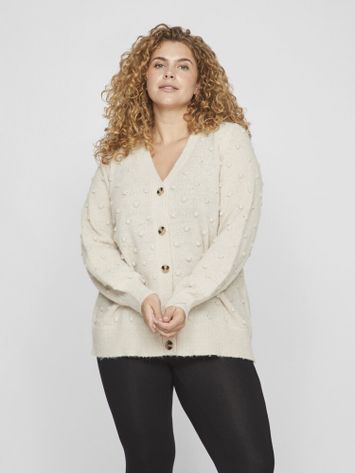 Zandkleurige gilet met houtlookknopen Vituli Evoked