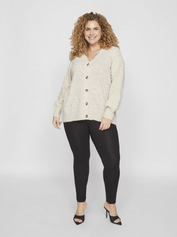 Zandkleurige gilet met houtlookknopen Vituli Evoked