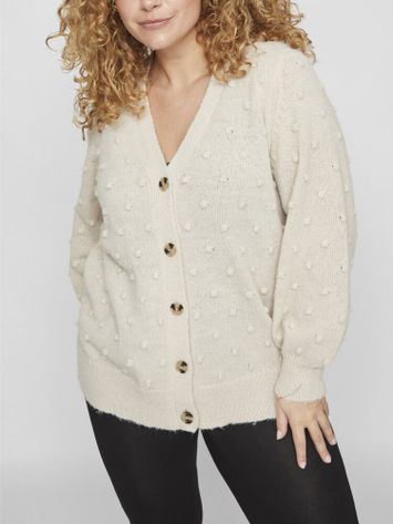 Zandkleurige gilet met houtlookknopen Vituli Evoked