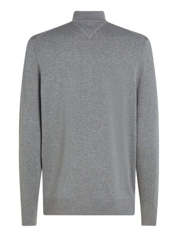 Grijze trui met rits en opstaande kraag Tommy Hilfiger 