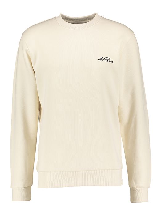Beige sweater met ronde hals en print op de rug Les Deux