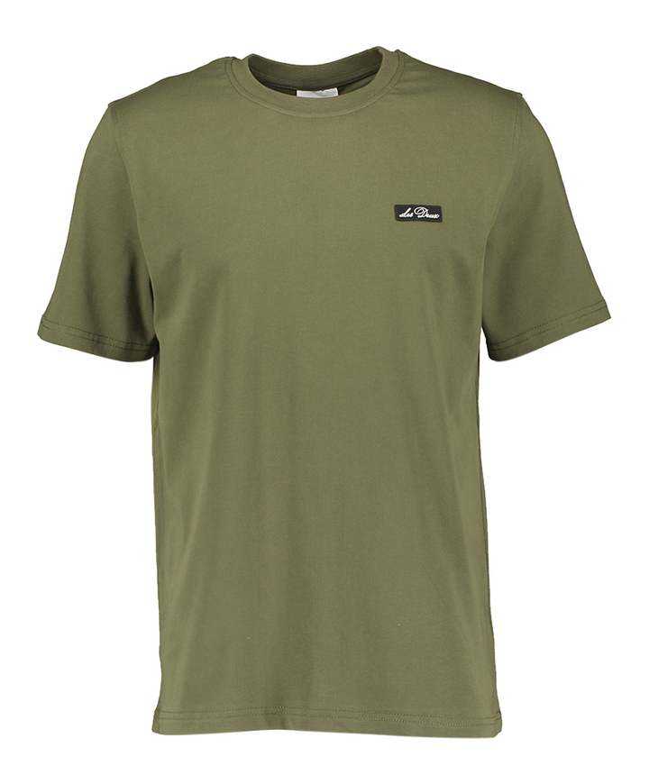 Kaki katoenen t-shirt Les Deux