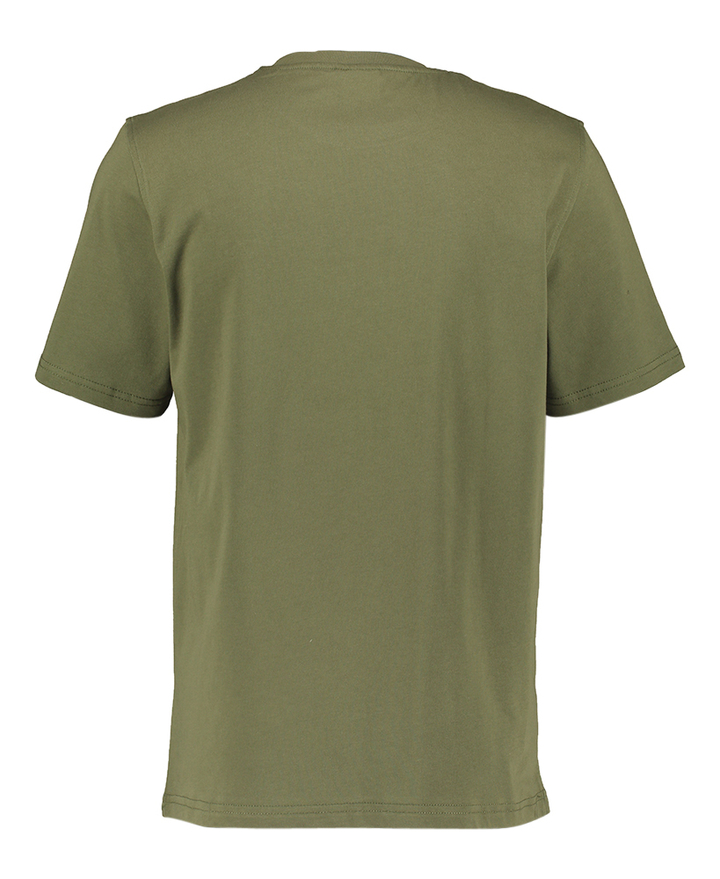 Kaki katoenen t-shirt Les Deux