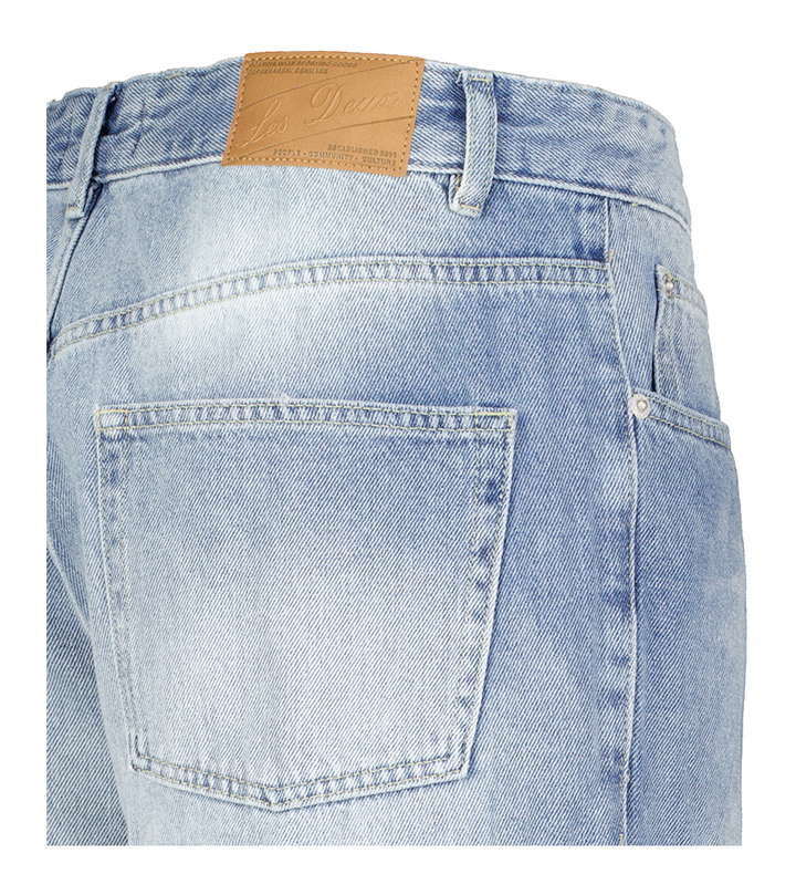 Lichtblauwe katoenen afgewassen relaxed fit jeans Ryder Les Deux