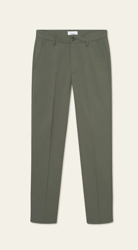 Kaki regular fit broek Como Les Deux