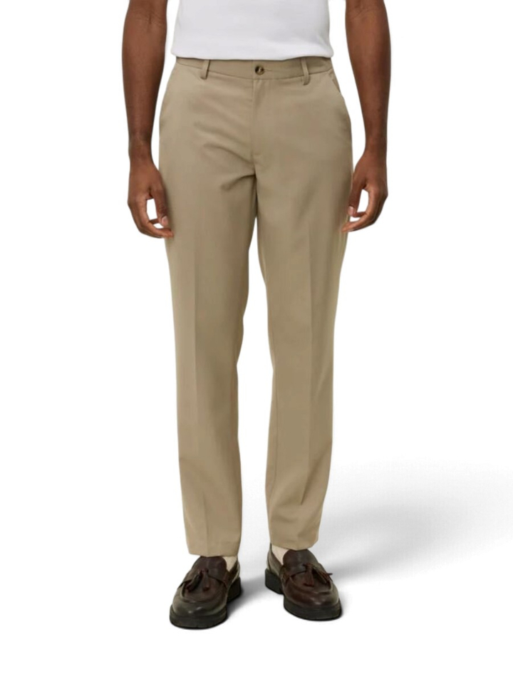 Beige regular fit broek Como Les Deux