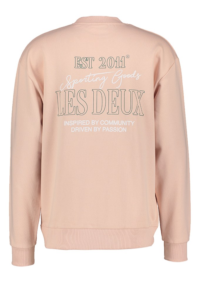 Lichtroze sweater met print op de rug Les Deux