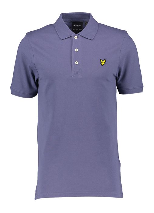 Blauwe katoenen polo met logo Lyle & Scott