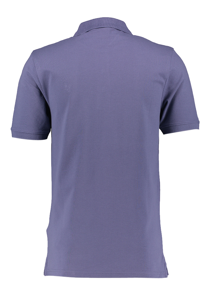 Blauwe katoenen polo met logo Lyle & Scott 