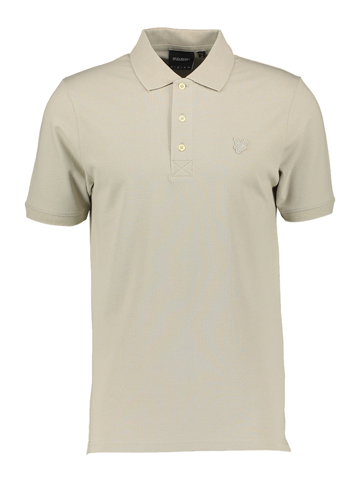 Beige katoenen polo met korte mouwen Lyle & Scott