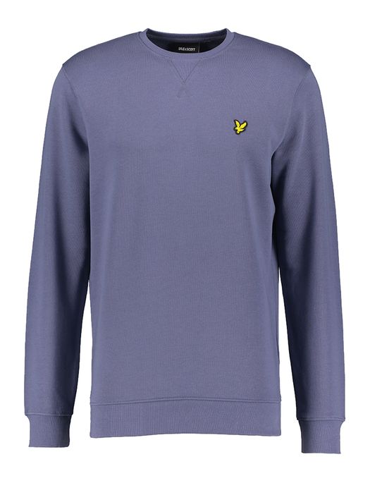 Blauwe sweater met logo Lyle & Scott