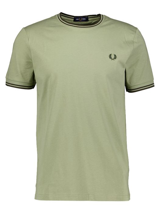 Groene t-shirt met korte mouwen Fred Perry