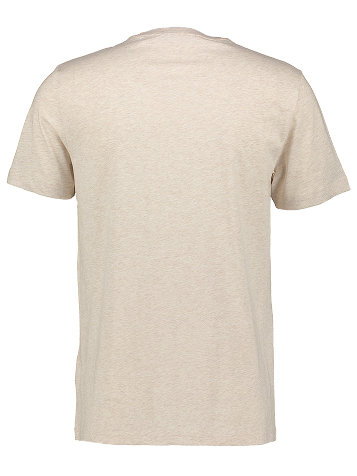 Ecru t-shirt met ronde hals en kort mouwen Fred Perry
