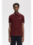 Bordeaux polo met merklogo op de borst Fred Perry 