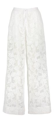 Essentiel Witte wijde broek in kant Henim