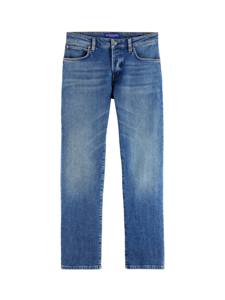 Blauwe classic straight fit jeans The Zee Scotch & Soda
