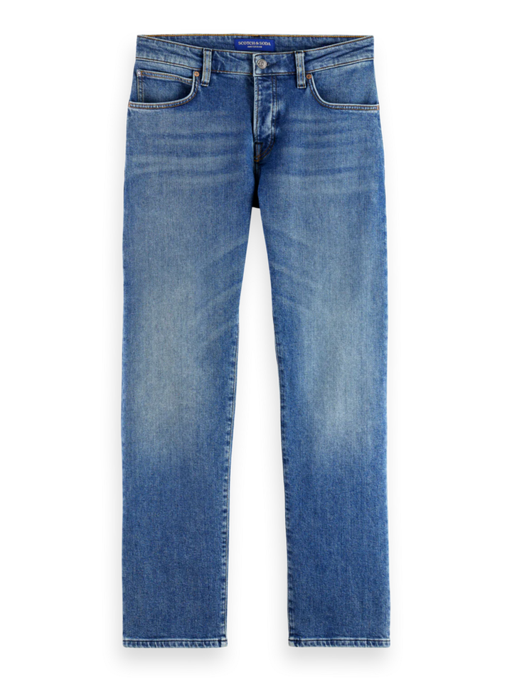 Blauwe classic straight fit jeans The Zee Scotch & Soda