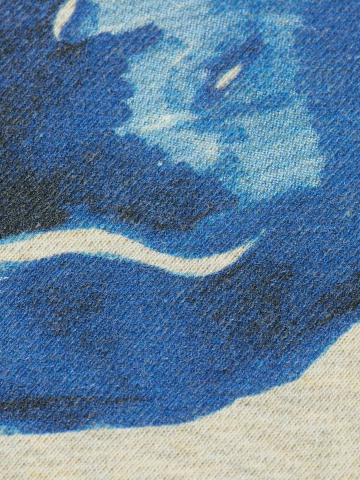 Beige trui met blauwe print Scotch&Soda 