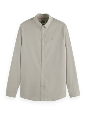Taupe katoenen hemd met lange mouwen Scotch&Soda