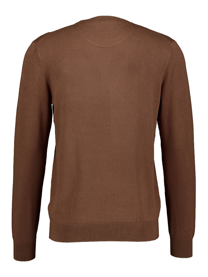 Bruine trui met roze merklogo Scotch&Soda