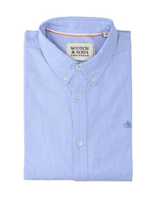 Blauw katoenen hemd (regular fit) met lange mouwen Bonnet Scotch&Soda