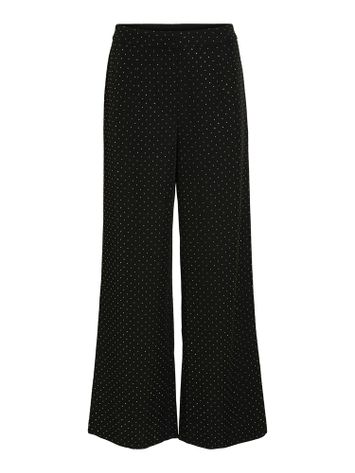 Black beauty lange broek met strass Vila