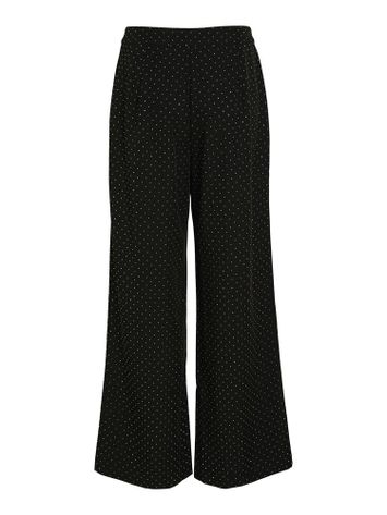 Black beauty lange broek met strass Vila