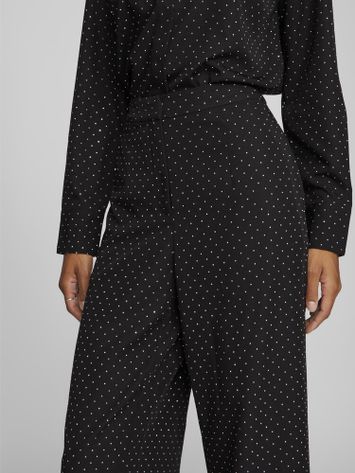 Black beauty lange broek met strass Vila