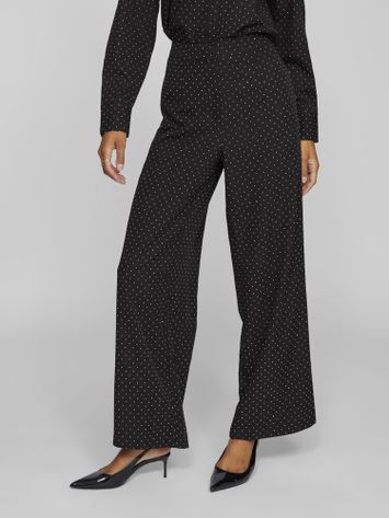 Black beauty lange broek met strass Vila