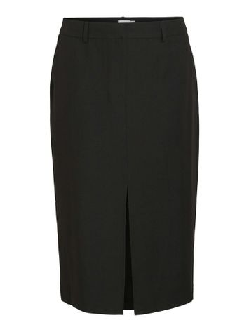 Zwarte lange rok met split Evoked
