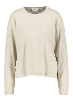American Vintage Beige t-shirt met lange mouwen en schakering Ypa