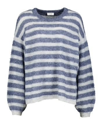 Blauwe gestreepte trui in alpaca wol Nen American Vintage 