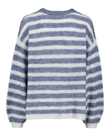 Blauwe gestreepte trui in alpaca wol Nen American Vintage 