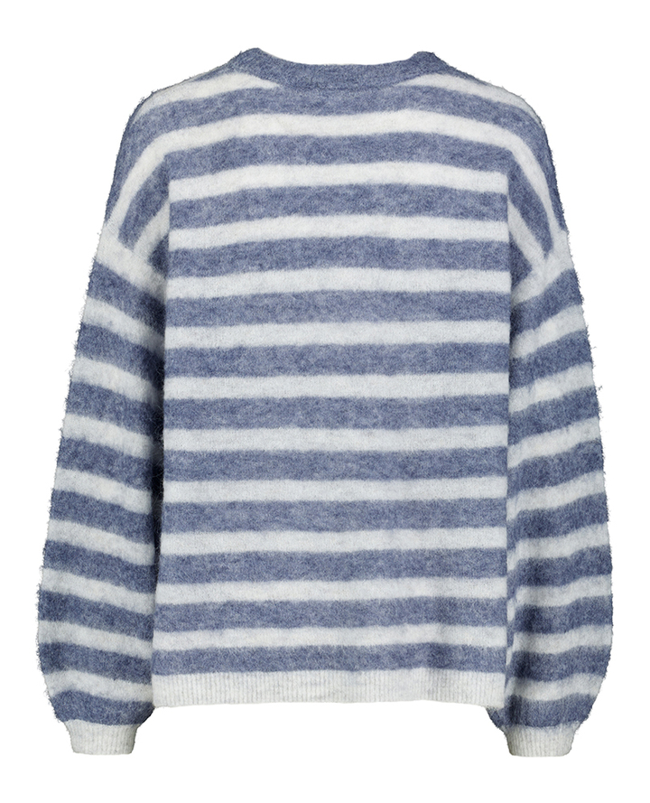 Blauwe gestreepte trui in alpaca wol Nen American Vintage 