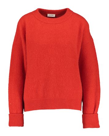Rode wollen pull met ronde hals Vito American Vintage
