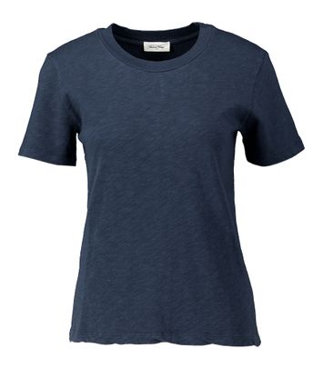 Donkerblauwe katoenen t-shirt met ronde hals Son American Vintage