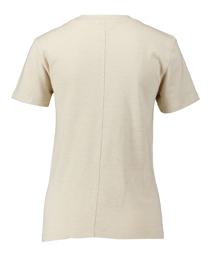 Beige katoenen t-shirt met ronde hals Son American Vintage