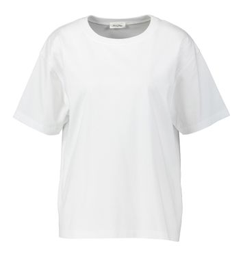 Witte katoenen t-shirt met ronde hals Fiz American Vintage