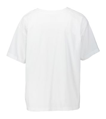 Witte katoenen t-shirt met ronde hals Fiz American Vintage