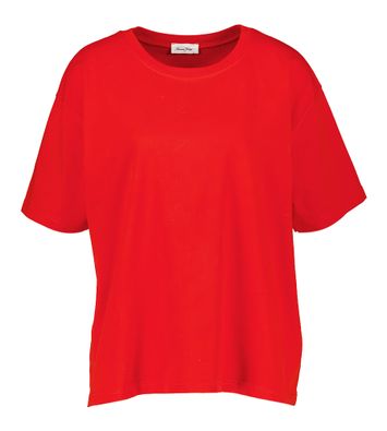 Rode oversized katoenen t-shirt Fiz American Vintage