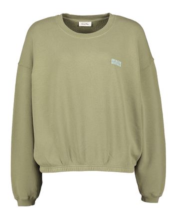 Kaki sweater met elastiek Izu American Vintage