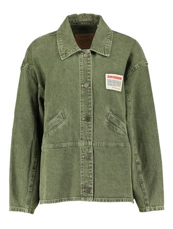Kaki oversized jeansjas American Vintage 