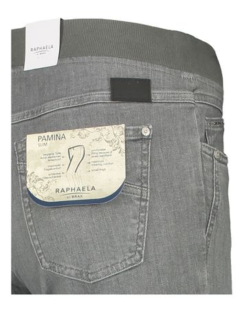 Grijze slim fit jeans met elastiek Pamina Raphaela