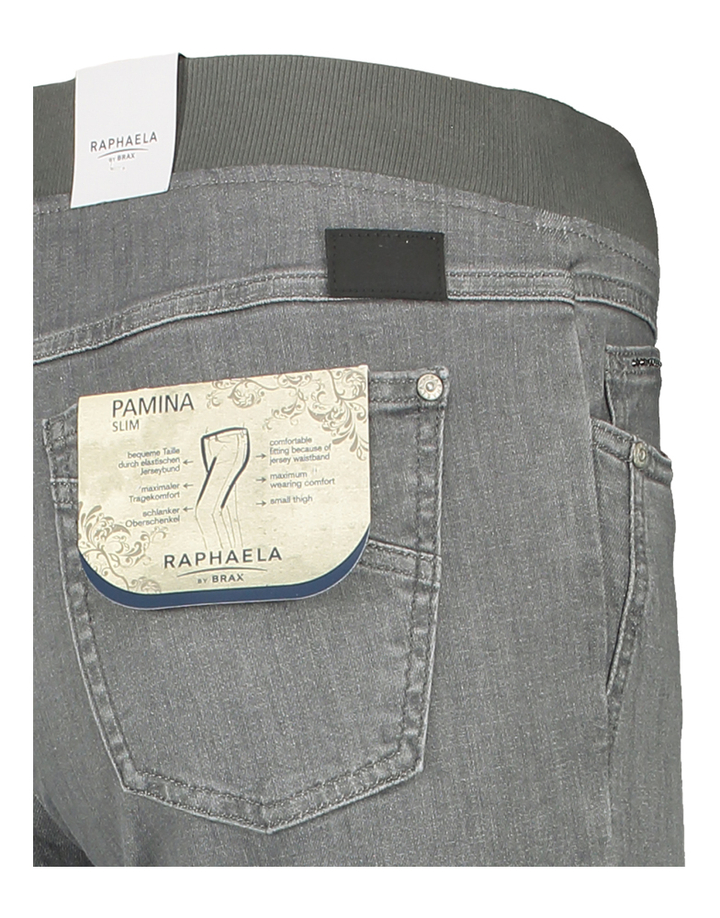 Grijze slim fit jeans met elastiek Pamina Raphaela