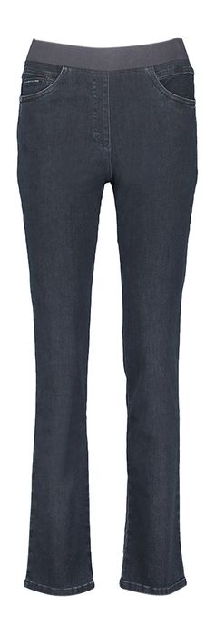 Donkerblauwe slim fit jeans met elastiek Pamina Raphaela