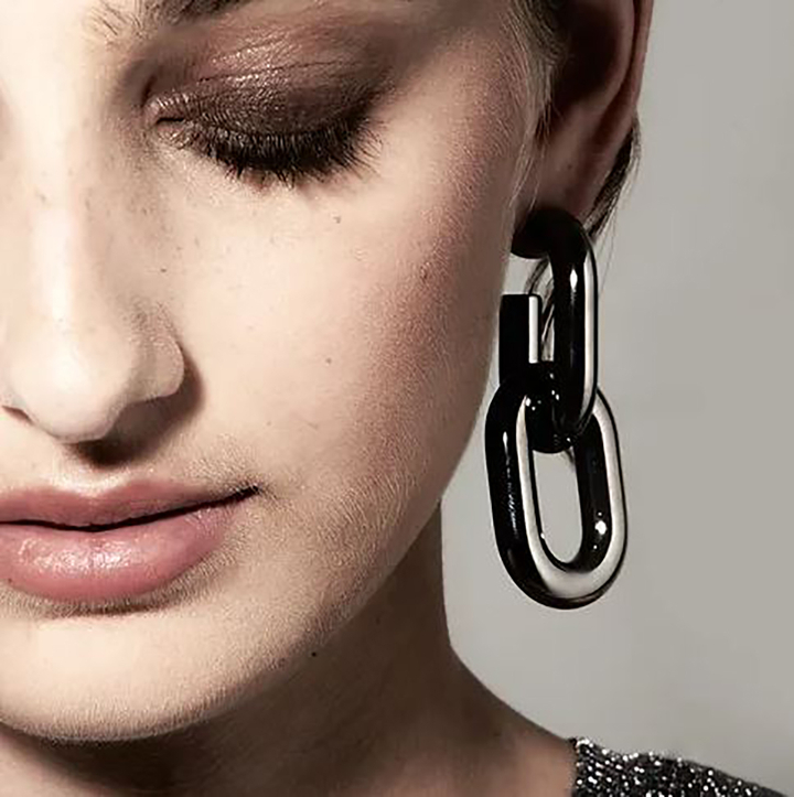 Lumen zilveren metal oorbellen Laurence Delvallez