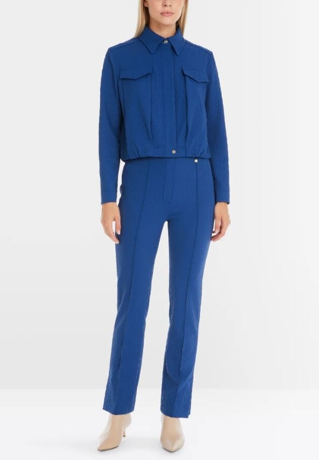 Kobalt blauwe comfortabele broek met elastiek Marccain