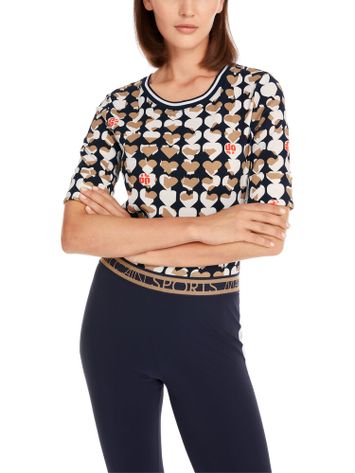 T-shirt met harten print Marccain