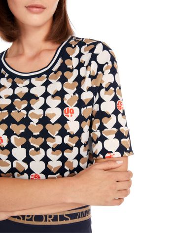 T-shirt met harten print Marccain