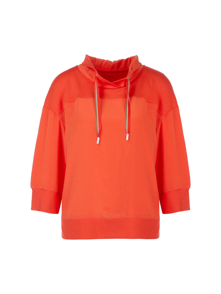 Fluo oranje sportieve bloes met speciale kraag Marccain